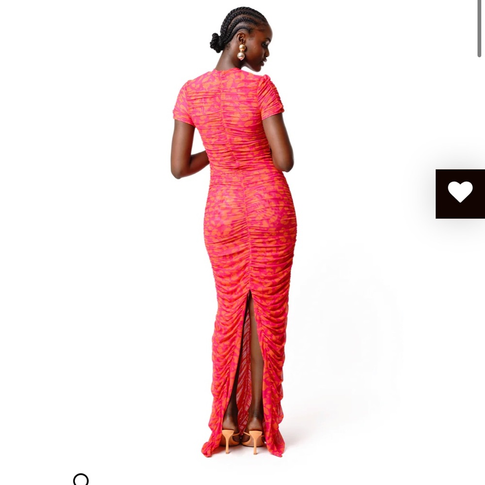 OFUURE Raye Ruched Maxi Mesh Bold Ruched Dress - Picture 3 of 4